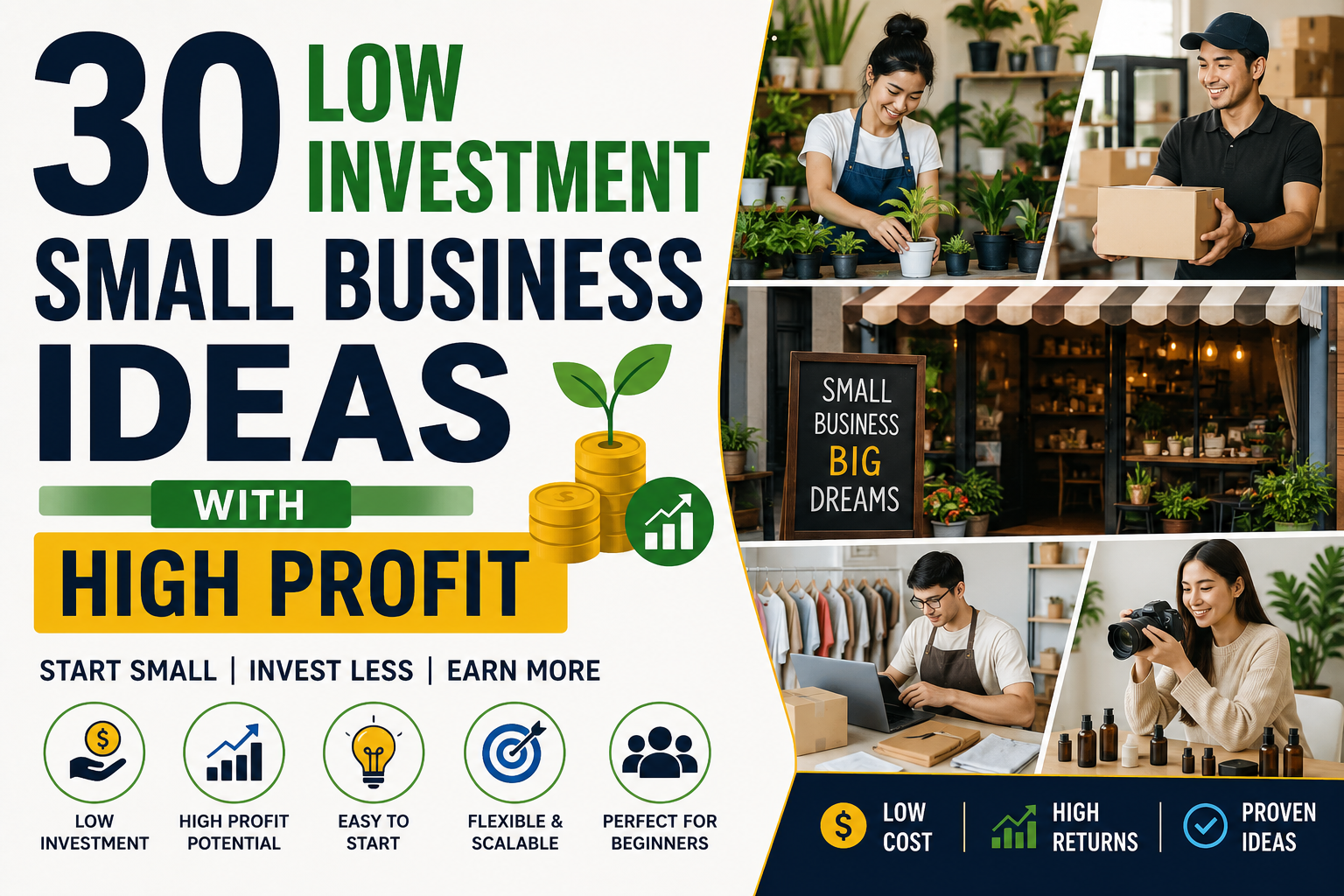 30 Low Investment Small Business Ideas with High Profit